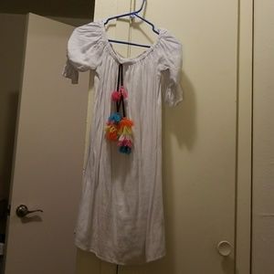 Off shoulder tassel dress